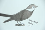 Metal Bird Statue - Mockingbird / Robin |  bird watcher garden gift bird art rustic outdoor decor