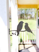 Metal Bird Statue - Love Birds Statue - Highland Ridge Decor