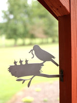 Metal Bird Statue - Mama and Baby Birds Statue - Highland Ridge Decor