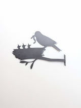Metal Bird Statue - Mama and Baby Birds Statue - Highland Ridge Decor
