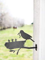Metal Bird Statue - Mama and Baby Birds Statue - Highland Ridge Decor