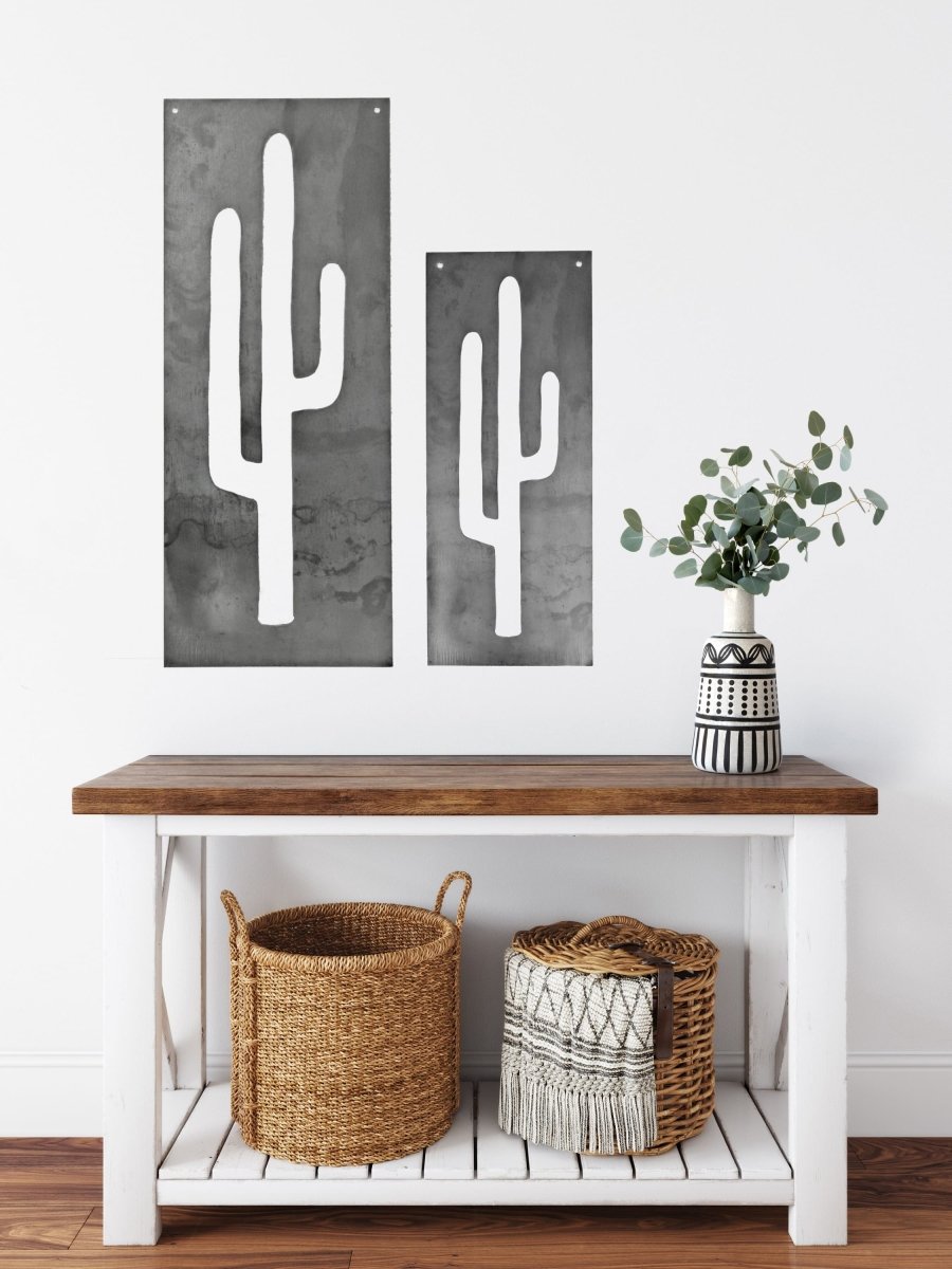 Metal Cactus Home Decor Panel - Highland Ridge Decor