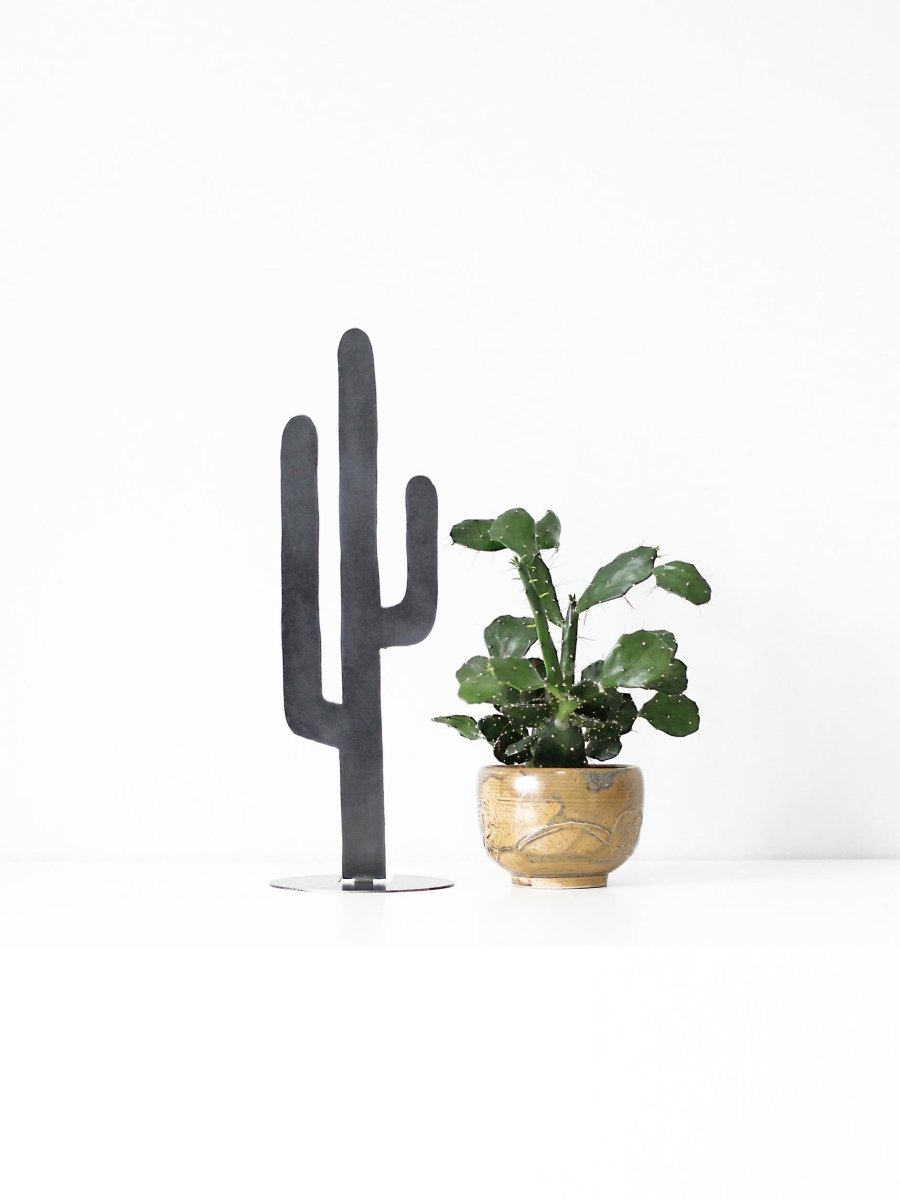 Metal Cactus Silhouette - Large - Highland Ridge Decor