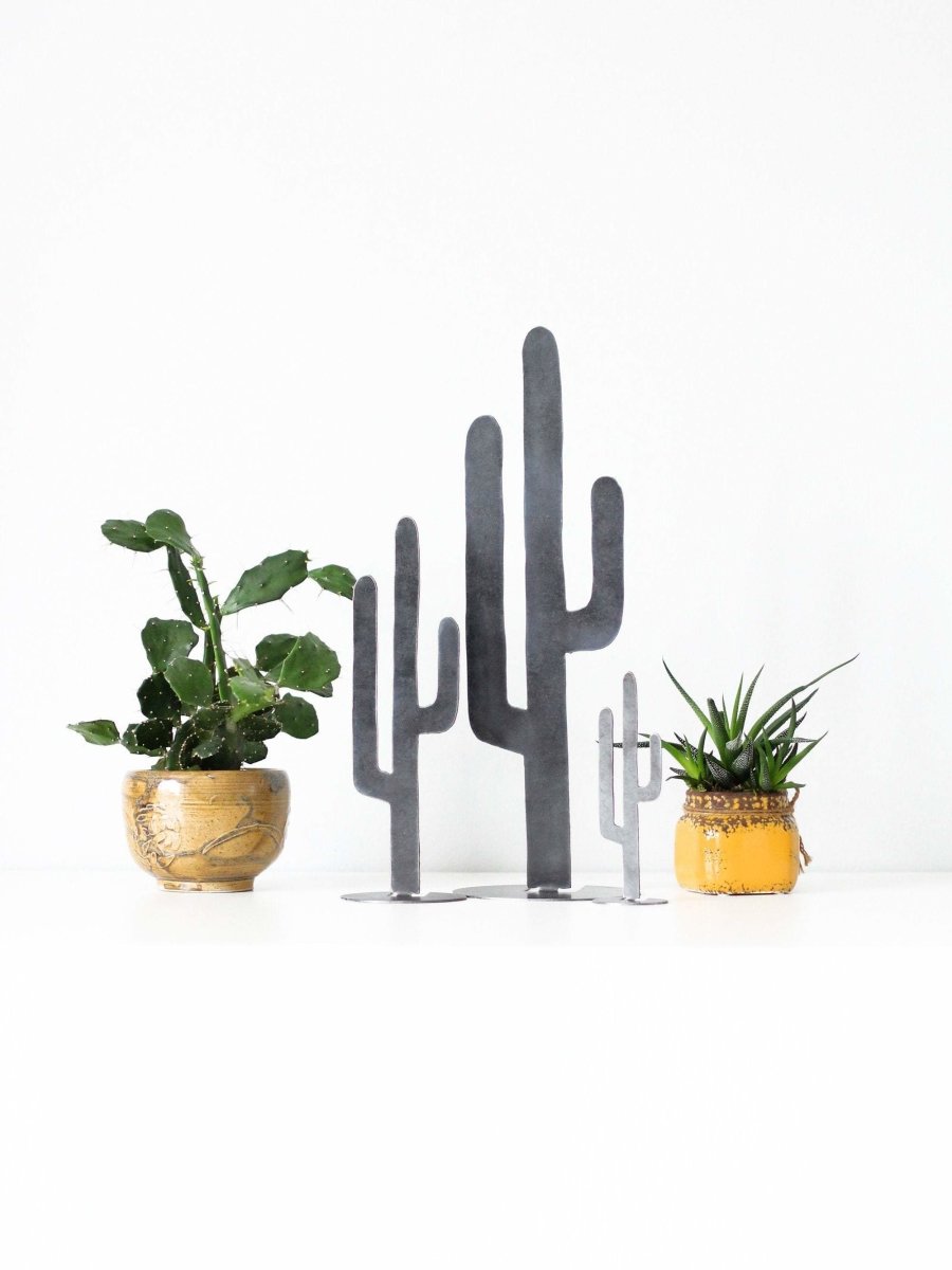 Metal Cactus Silhouette - Medium - Highland Ridge Decor