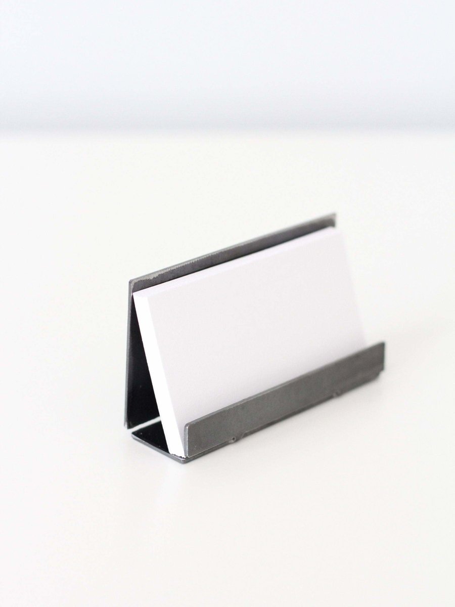 Modern Metal Business Card Holder - Highland Ridge Decor