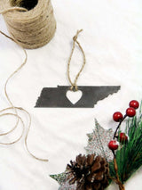 Tennessee Heart Christmas Ornament - Highland Ridge Decor