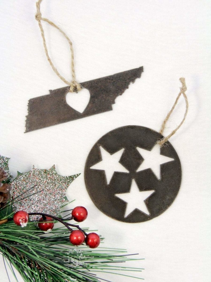 Tennessee Heart Christmas Ornament - Highland Ridge Decor
