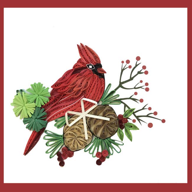 Red Canal, Quilling Christmas Card CH-26