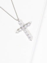 Gold Moissanite Cross Necklace