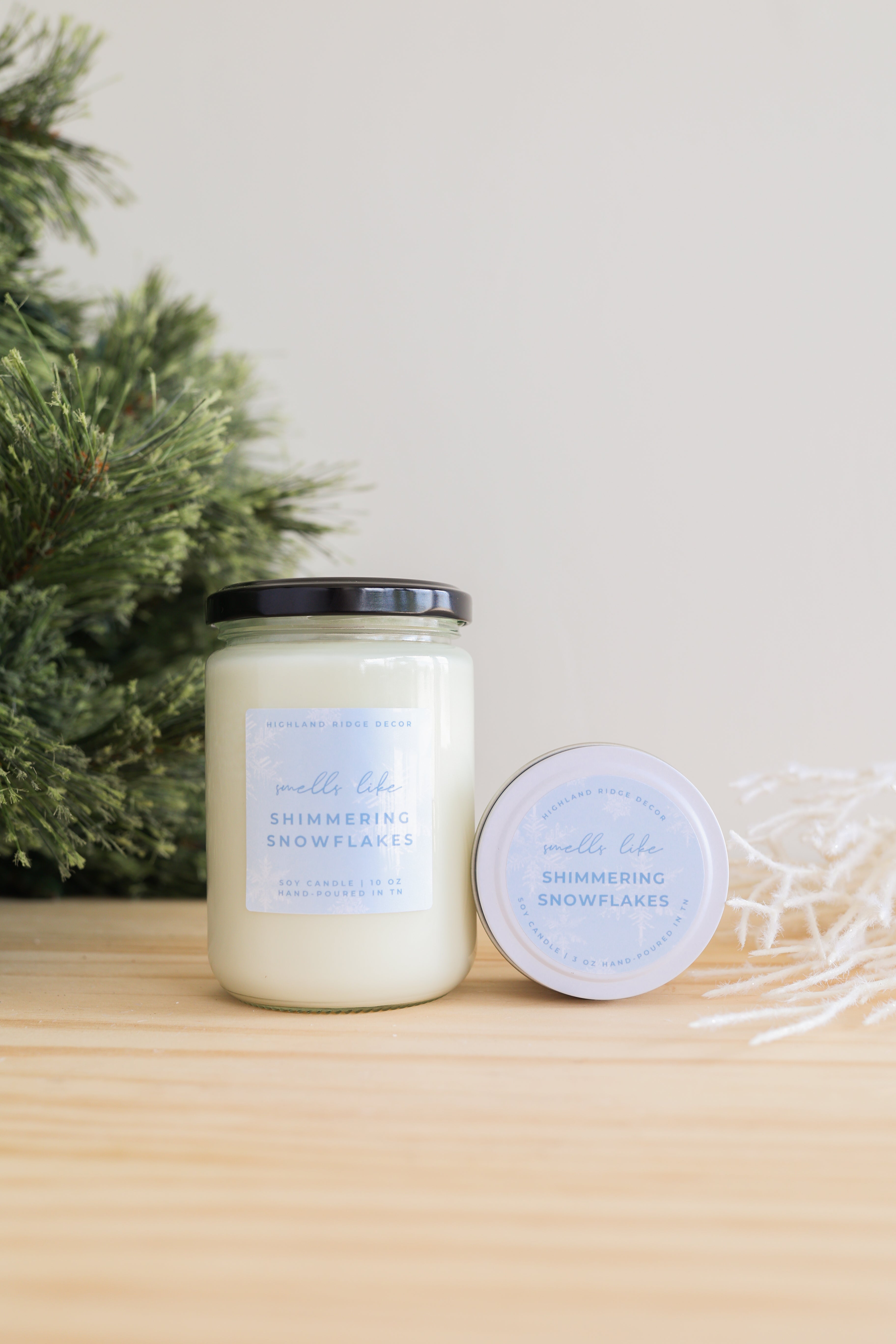 Shimmering Snowflakes Candle