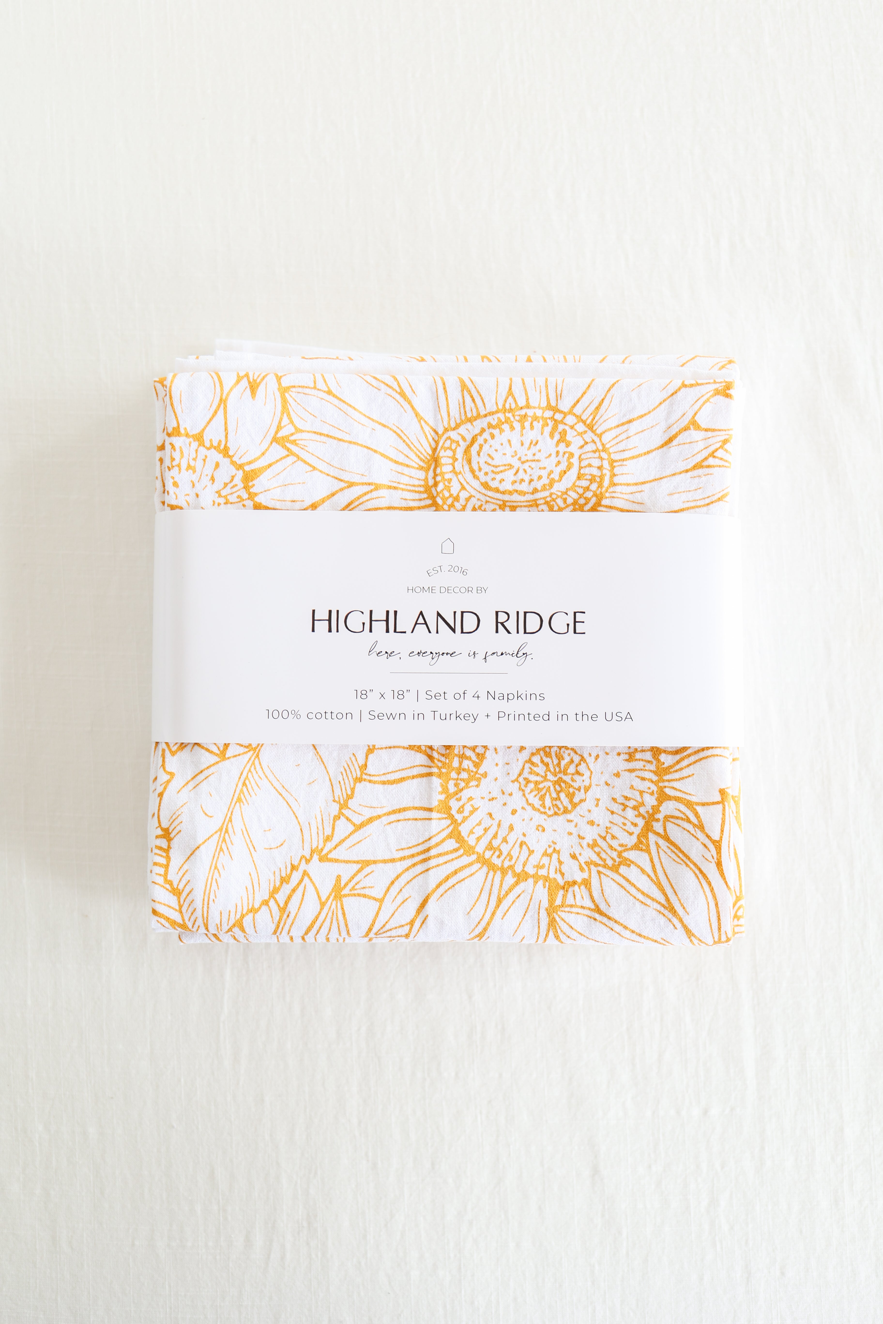 Sunflower Garden Napkins Set of 4