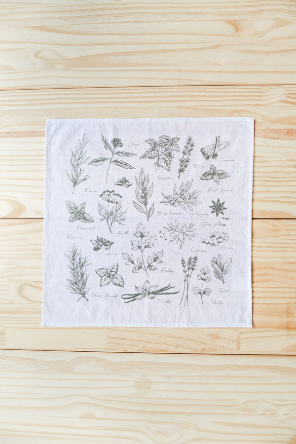 Kitchen Herbs Napkins Set of 4
