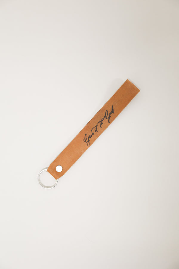 Give It To God Wristlet  Engraved Leather
