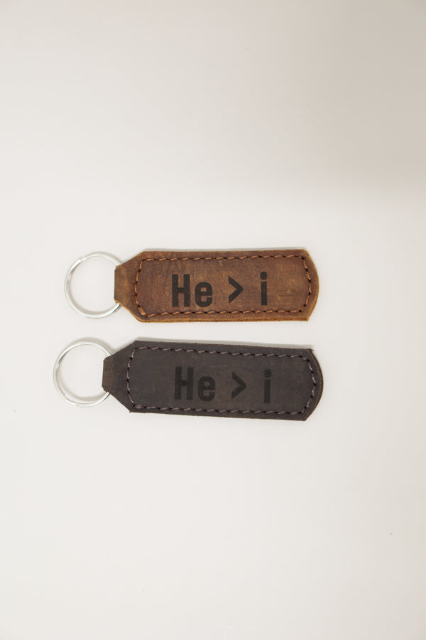 Christian Key Fob Engraved Leather