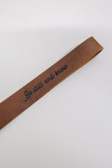 Be Still And Know Wristlet Engraved Leather