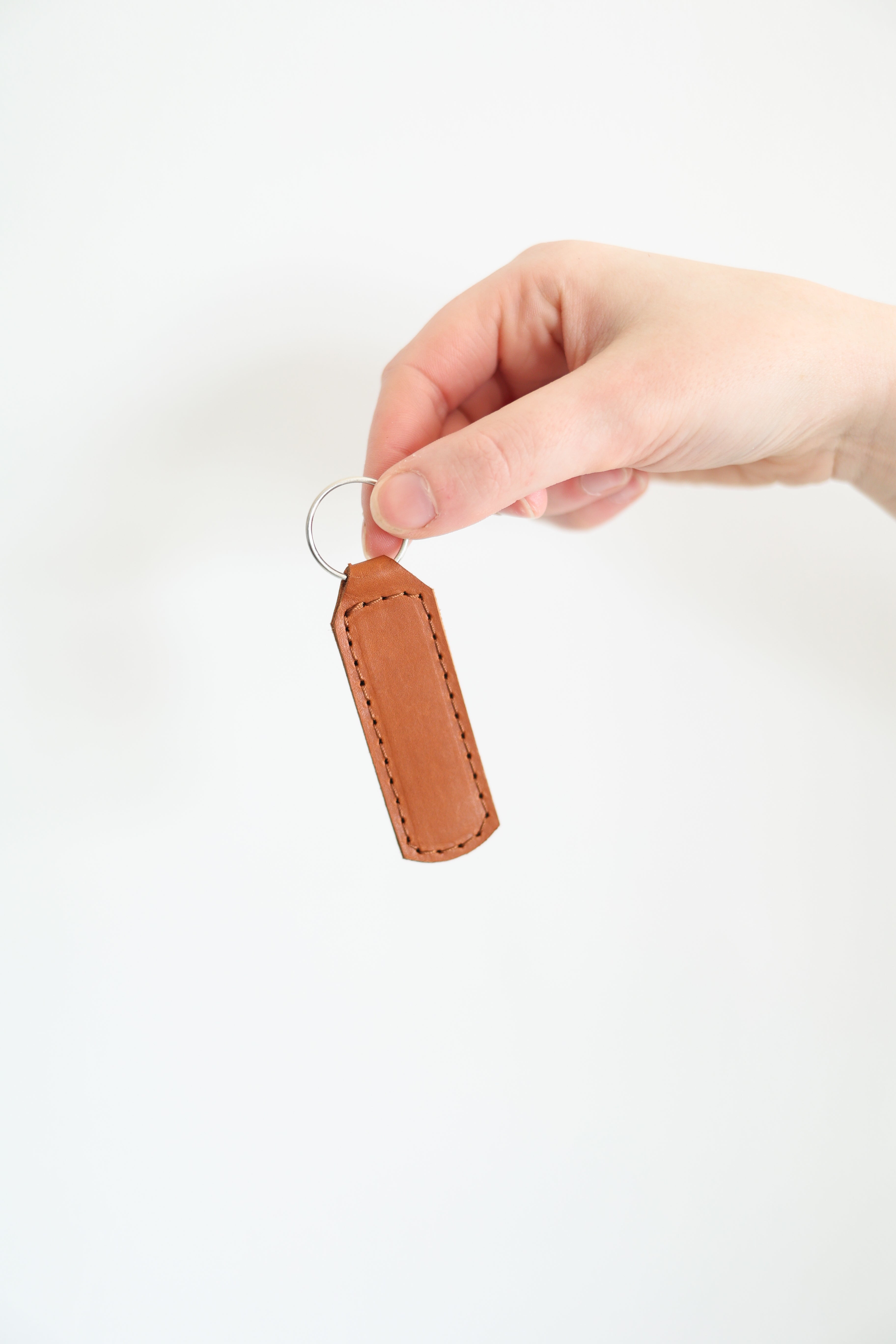 WWJD Keychain Engraved Leather