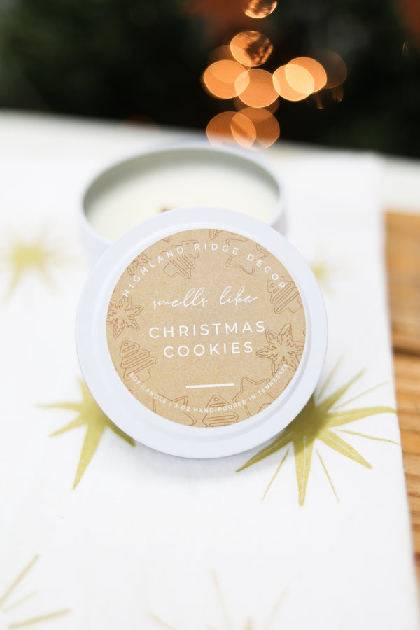 "Christmas Cookies" Candle Tin