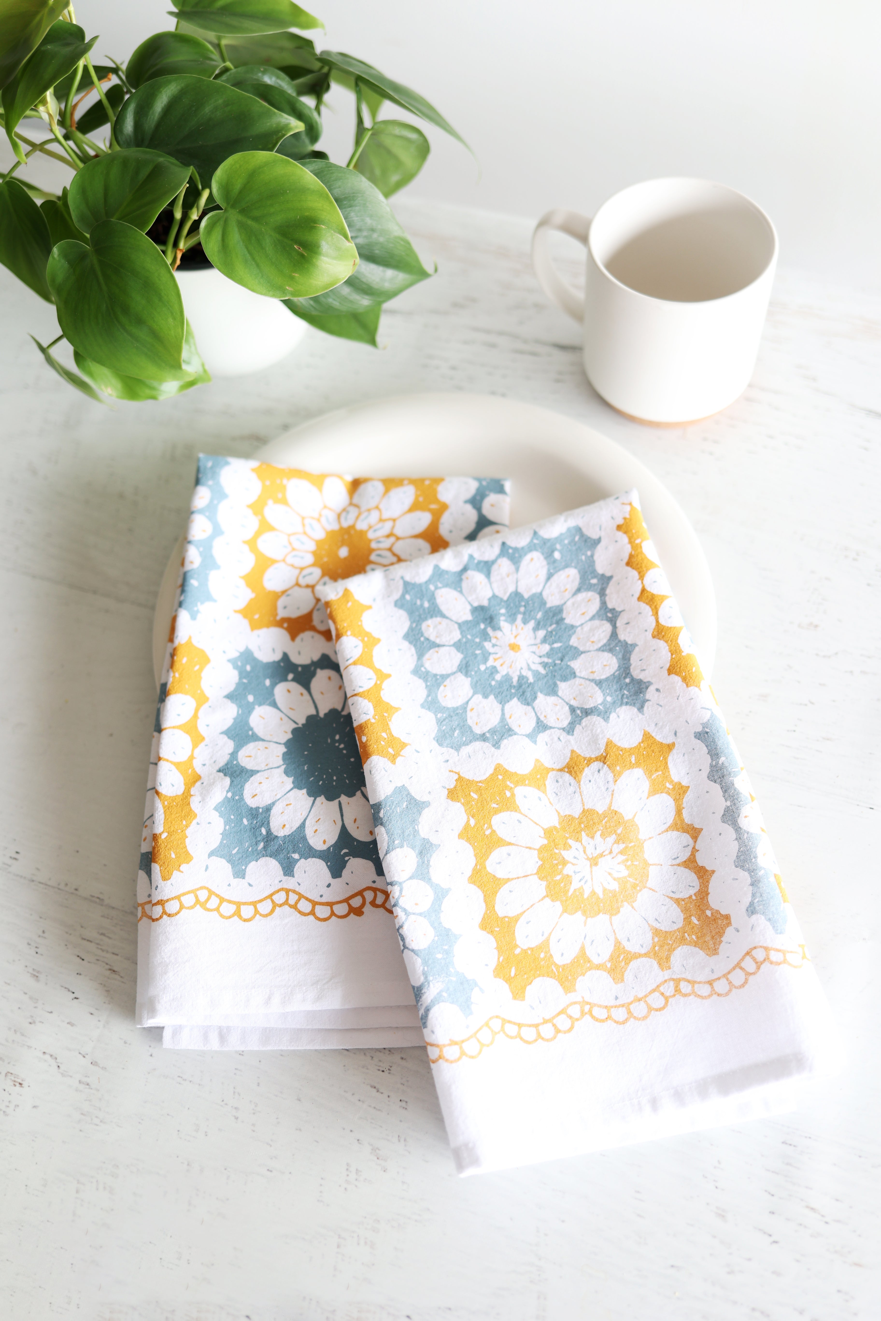 Crochet Granny Square Tea Towel