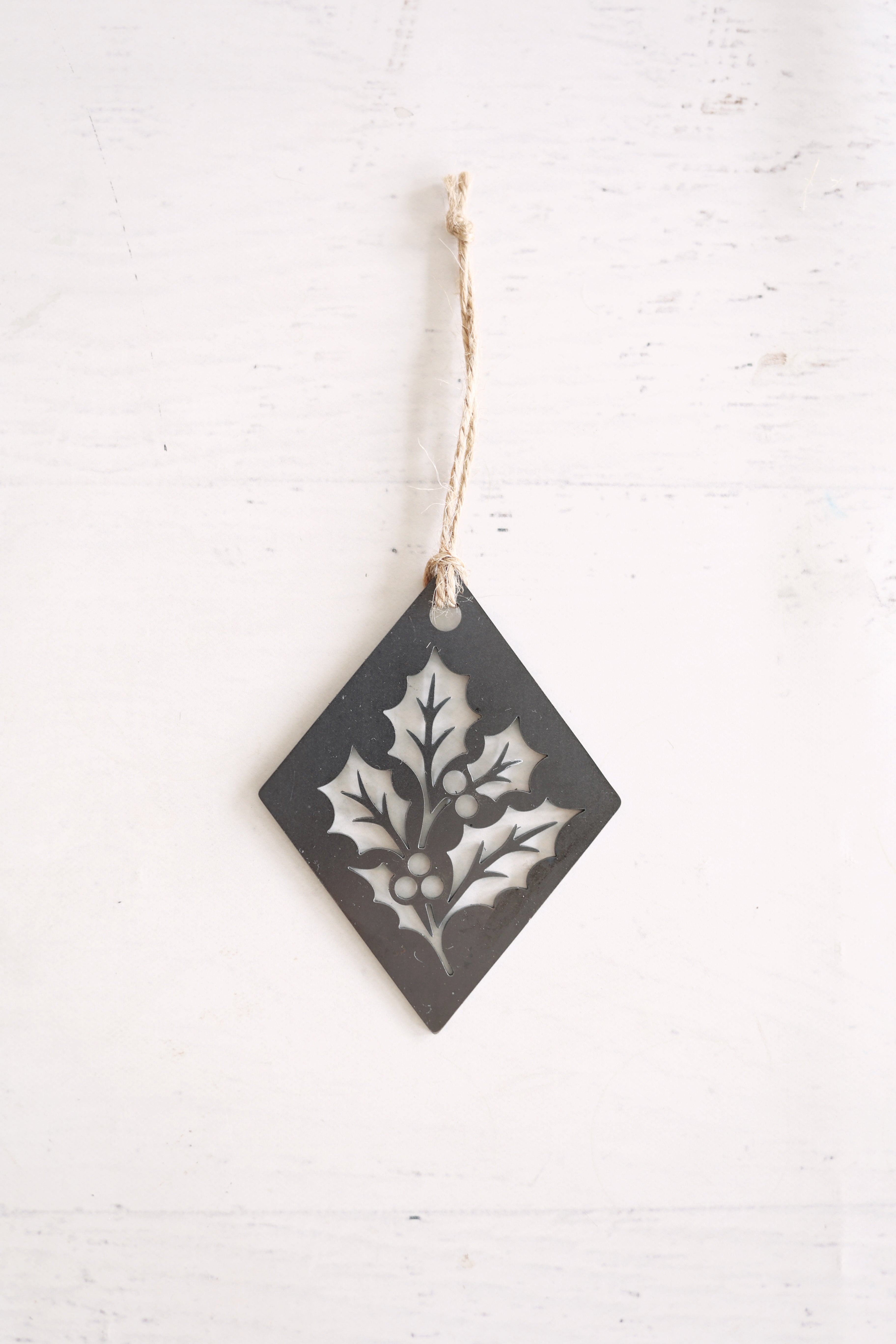 Holly Diamond Christmas Tree Ornament