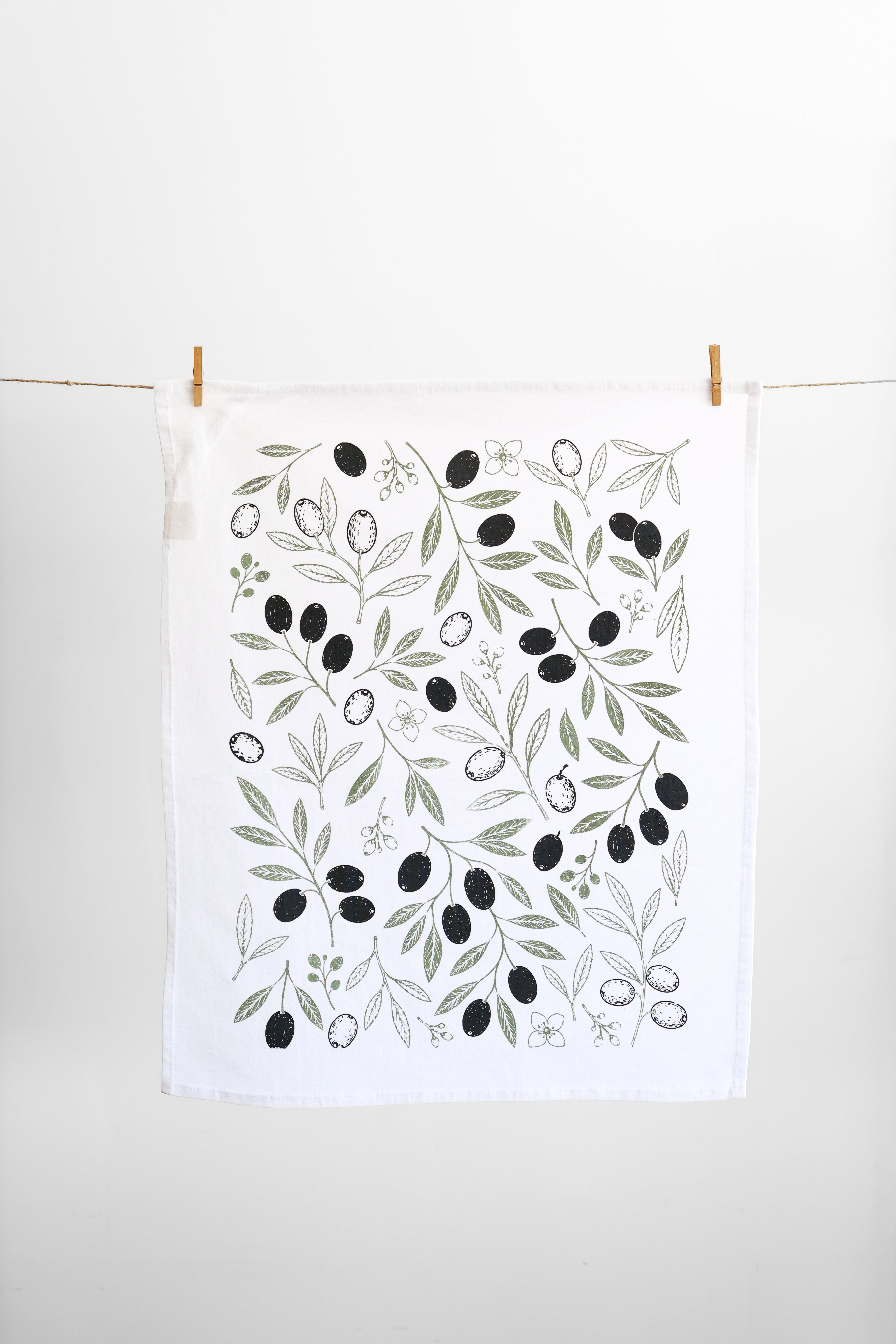 Olive Tea Towel