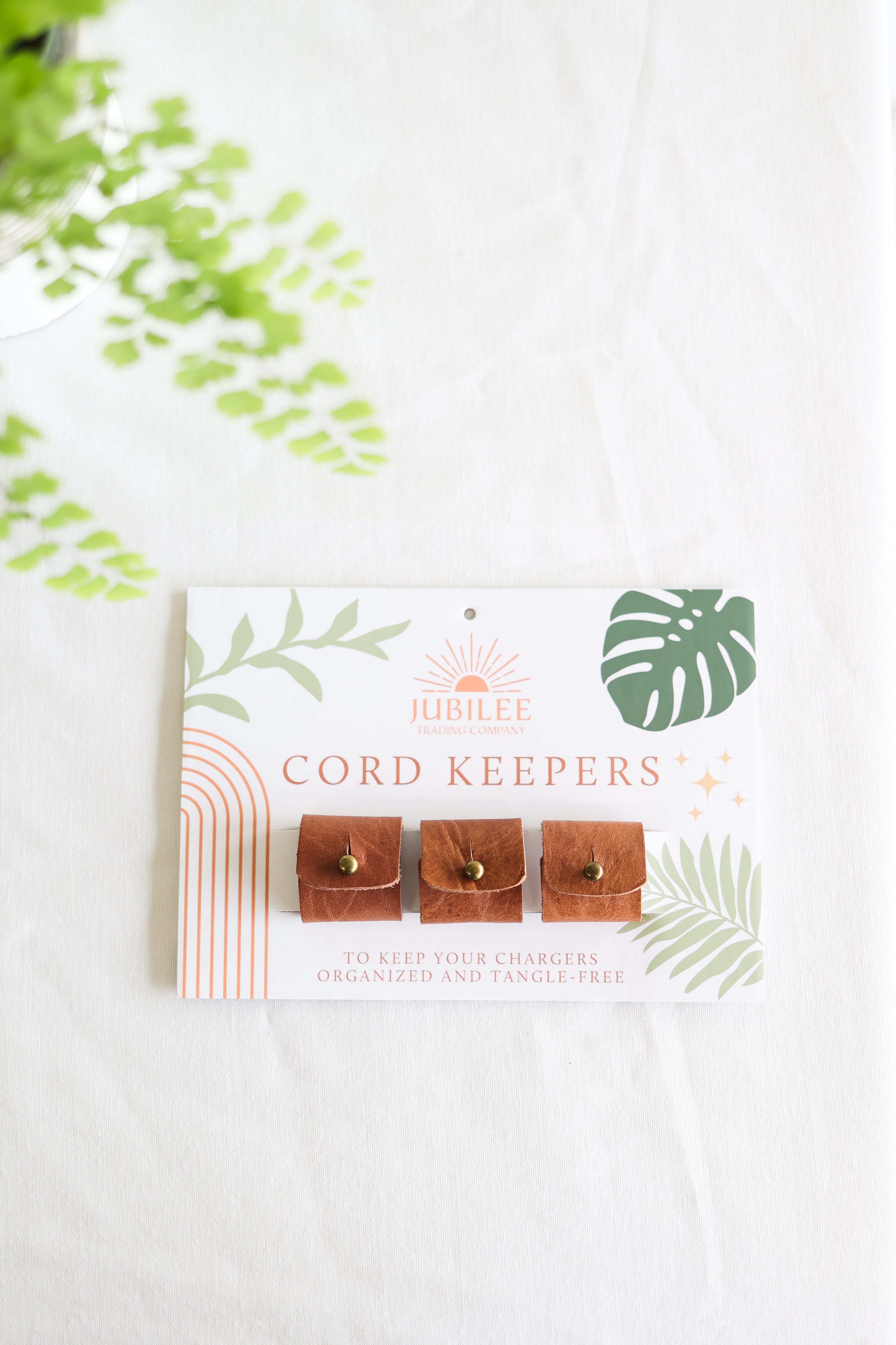 Leather Cord Keepers - set of 3