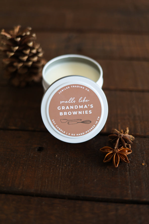 Grandma's Brownies Candle Tin