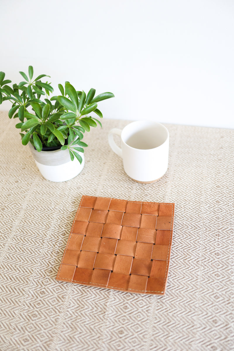 Leather Trivet Hot Plate Pot Holder