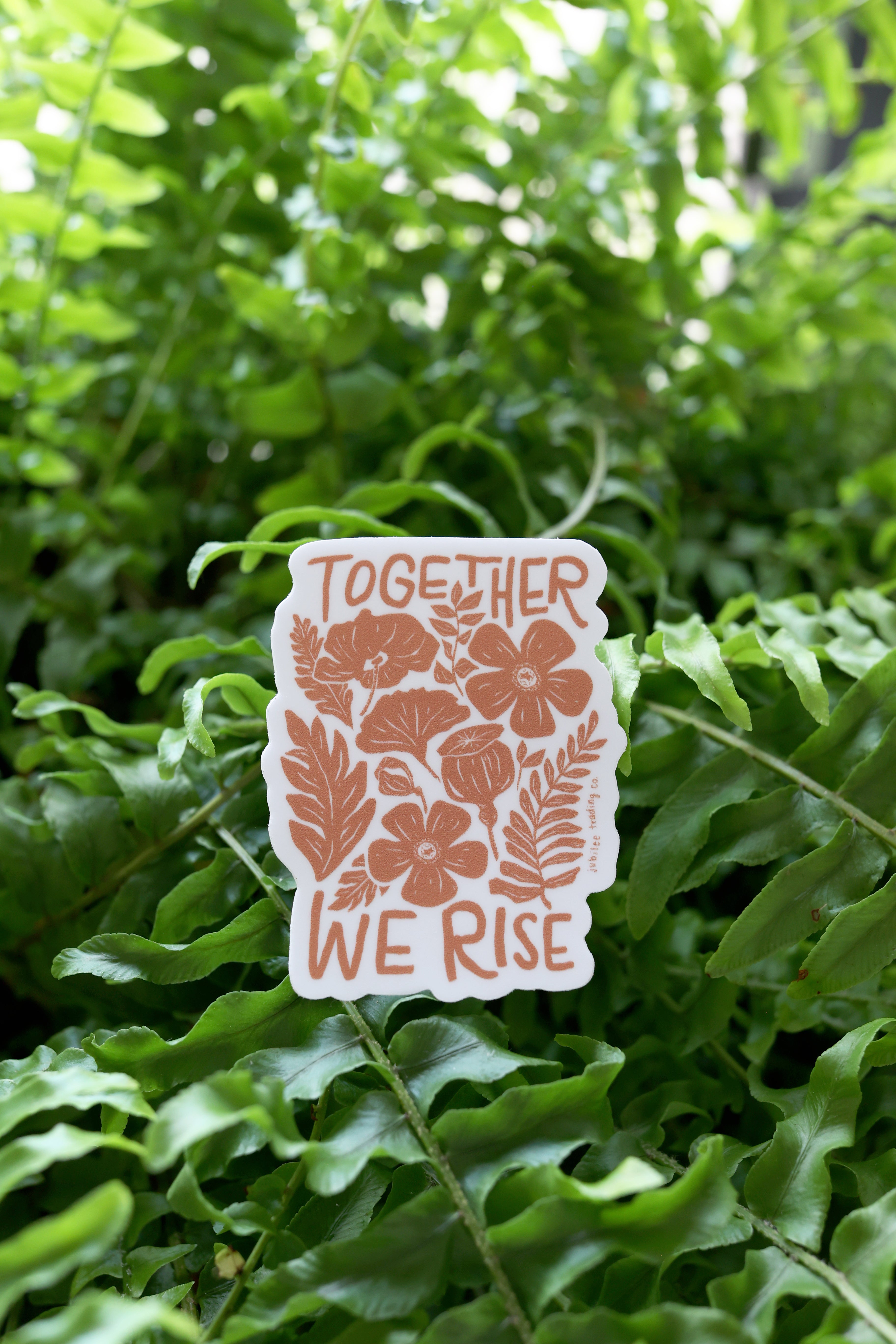 Floral Together We Rise Sticker