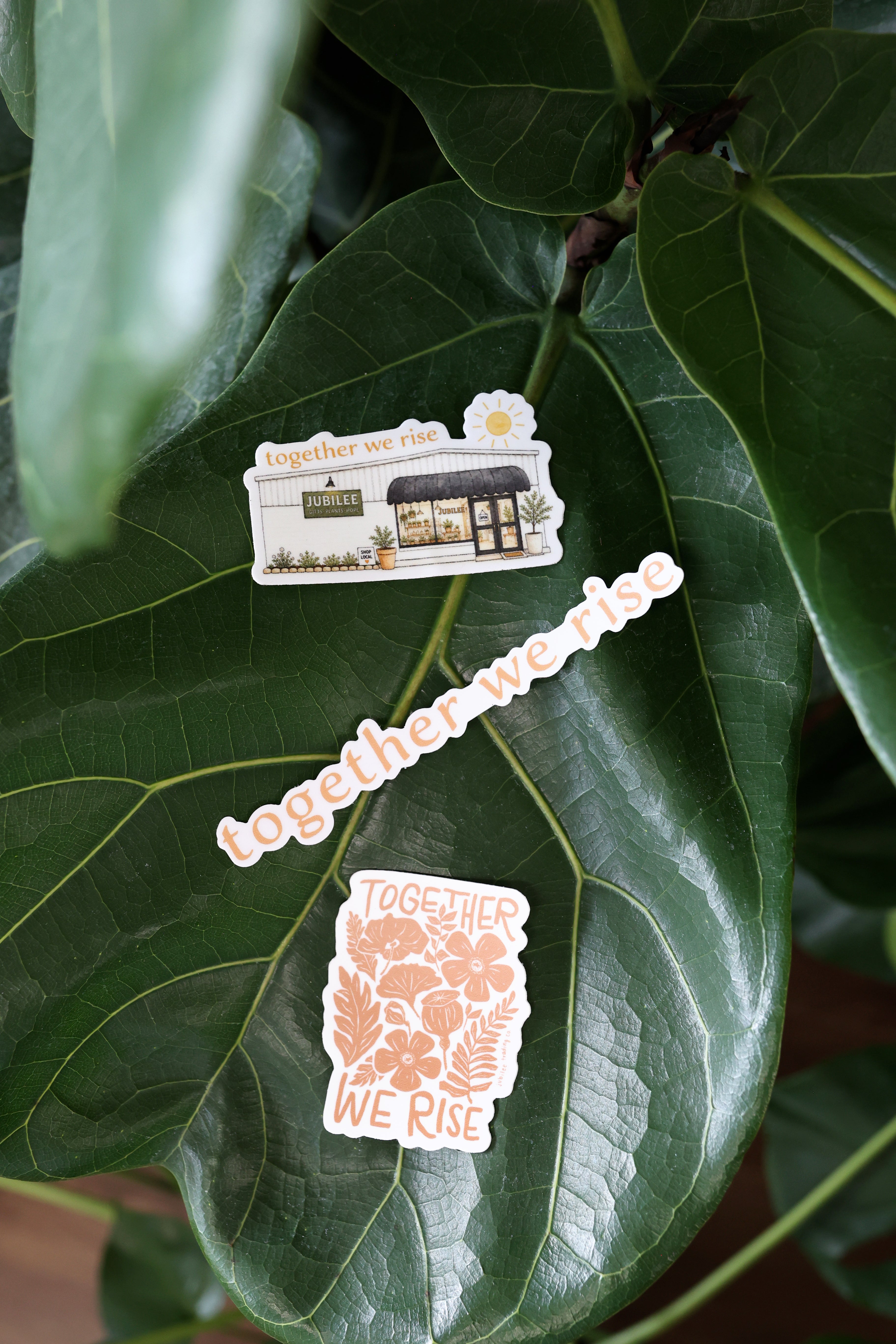 Floral Together We Rise Sticker