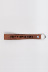 Custom Leather Keychain Wristlet