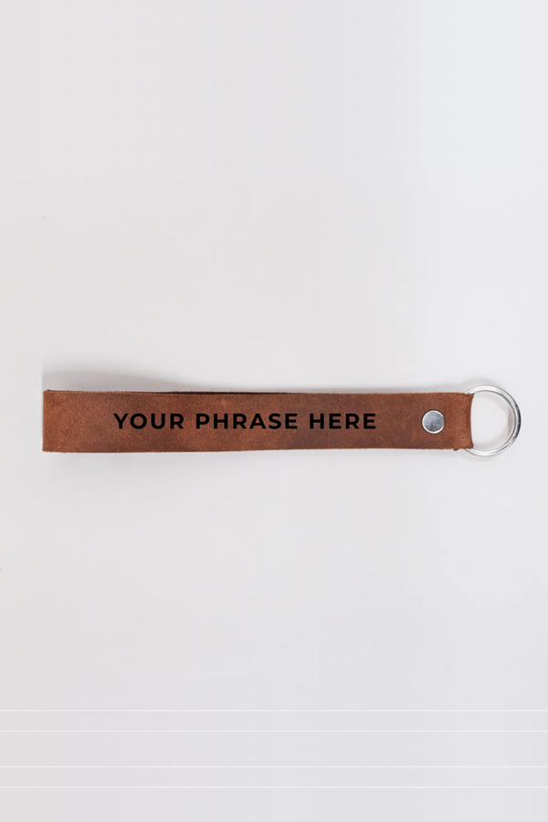 Custom Leather Keychain Wristlet