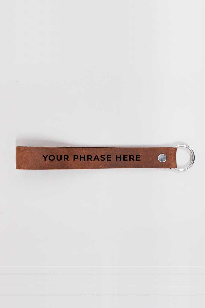 Custom Leather Keychain Wristlet