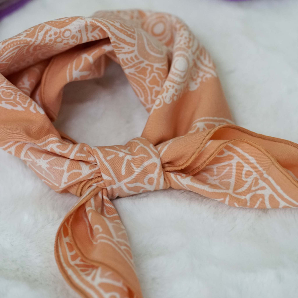 Batik Bandana - Soft Lightweight Cotton, Golden Iris, Peach