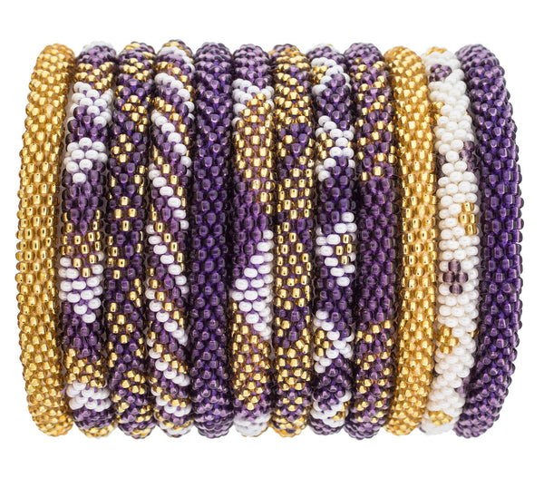 Purple and Gold Roll-On® Bracelet