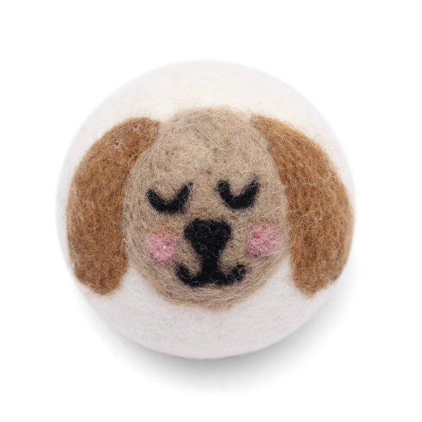 Dogs: Eco Wool Dryer Balls Fair Trade: Brown Dog