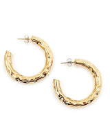 Elondo Hammered Gold Hoop Earrings