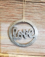 Love Circle Metal Art Ornament