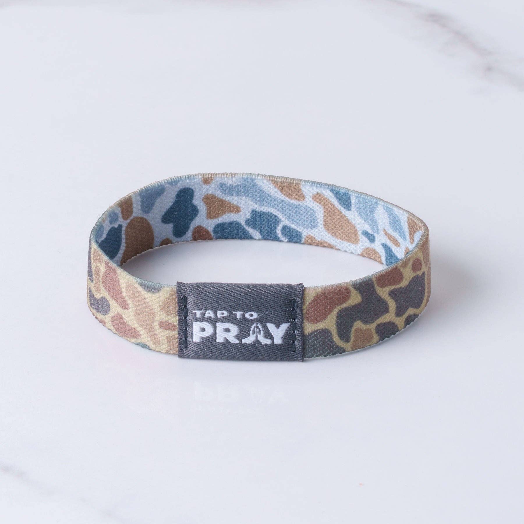 Tap To Pray® Wristband – River Rock Camo - Sahara and Copper