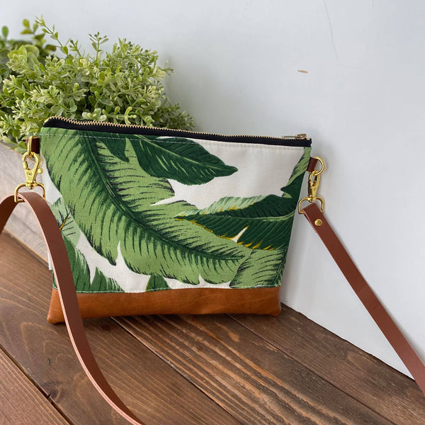 Banana leaf small crossbody bag