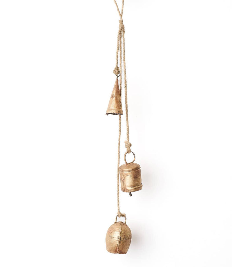 Trio Rustic Bells Hanging Wind Chime - Hand Tuned, Assorted