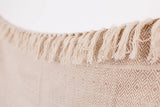 Hand Loomed Cotton Throw Taupe Diamond Blanket