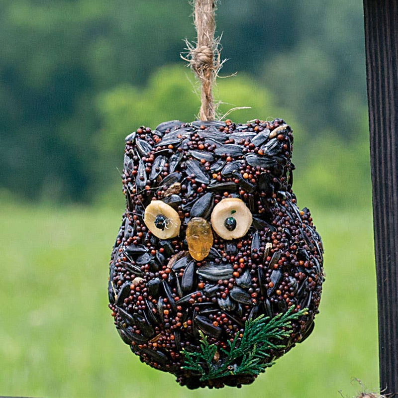 Solid Owl Bird Feeders Outdoor Ornaments