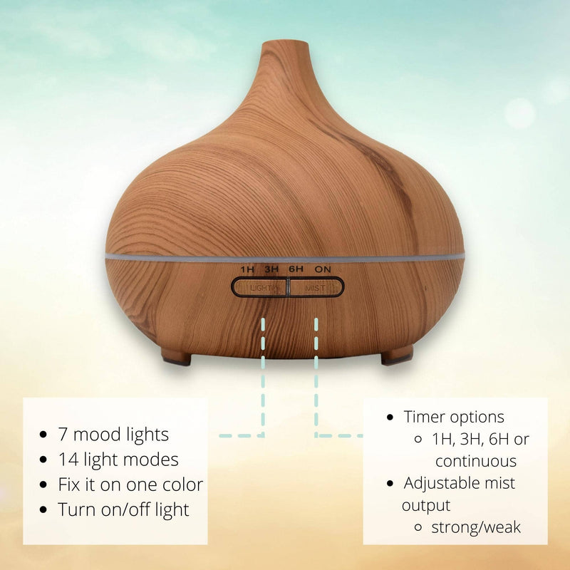 Bamboo Teardrop Ultrasonic Oil Diffuser