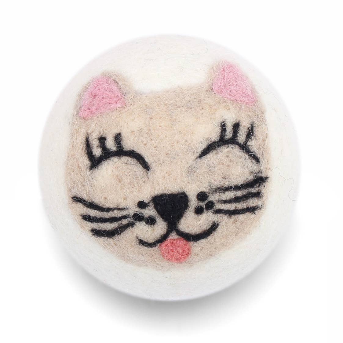 Cream Cat: Eco Wool Dryer Ball