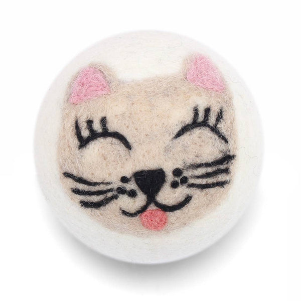 Cats: Eco Wool Dryer Balls Fair Trade: Cream Cat