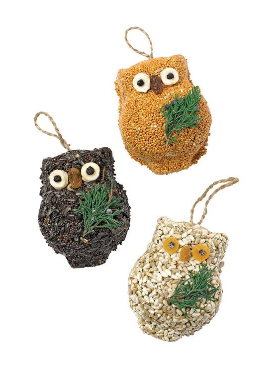 Solid Owl Bird Feeders Outdoor Ornaments