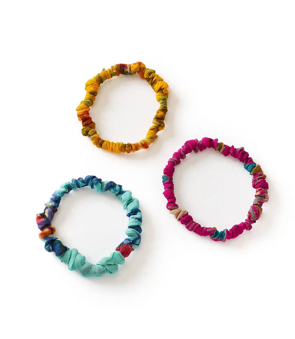 Priya Multi-Use Scrunchie/Bracelet - Set of 3 Assorted