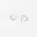 Journey of Hope Huggie Earrings in Silver