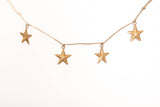 Gold Brass Star Christmas Garland