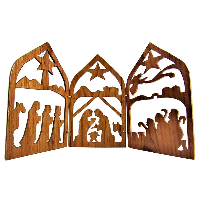 Wooden Folding Nativity Set
